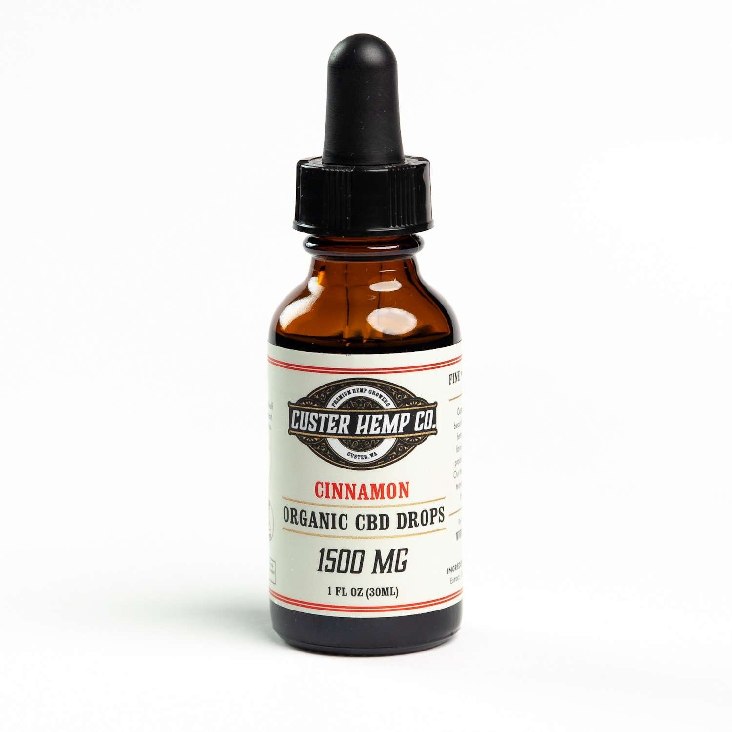 Custer Hemp Organic CBD Tincture Cinnamon